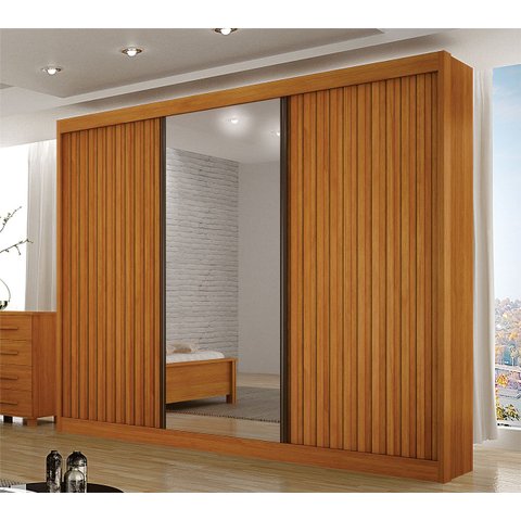 Guarda Roupa Casal Ripado Esp 3 Portas Prime - Arbo Design