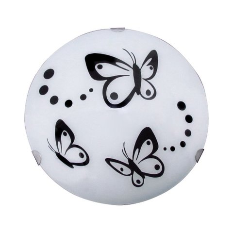 LUMINÁRIA PLAFON REDONDO MINI 25CM BORBOLETA PRETO - 1306 MINI PT