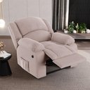 Ver imagem 4 de Poltrona do Papai Reclinável Melim Power Elétrica Usb Veludo Fh1 - D'rossi Cor Rose