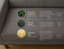 Ver mais imagens de Sofá Cama 188cm Mari Linho Base Madeira Molas Bonnel - Cinza