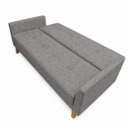 Ver imagem 5 de Sofá Cama 188cm Mari Linho Base Madeira Molas Bonnel - Cinza