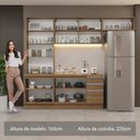 Ver imagem 6 de Armário de Cozinha Completa 270cm Rustic Glamy Madesa 16