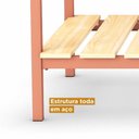 Ver imagem 4 de Cama Solteiro Ayla Yescasa Colorido/Verniz Cobre