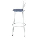 Ver imagem 4 de 2 Banquetas Alta Epoxi Branca Retro Azul Escuro