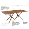 Mesa de Jantar Madeira Maciça Retangular 1,80m Eva - 6