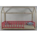 Ver imagem 1 de Cama Infantil Solteirão Casinha Colorida Madeira Maciça Pinus Grade Vertical