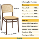 Ver imagem 5 de Kit 8 Cadeiras de Jantar Roma para Sala e Cozinha - Marrom