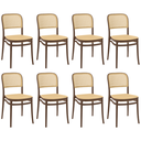 Ver imagem 1 de Kit 8 Cadeiras de Jantar Roma para Sala e Cozinha - Marrom