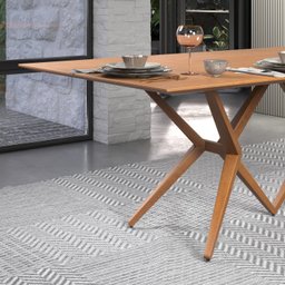 Mesa de Jantar Madeira Maciça Retangular 2,00m Eva - 4