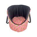 Ver imagem 3 de Bolsa de Transporte e Cama Iglu Pet 2 em 1 Amora Top Impermeável: Dino Rosa