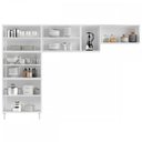 Ver imagem 2 de Cozinha De Aço Compacta Mirage New 11 Portas 6 Prateleiras com Vidro Branco - Telasul