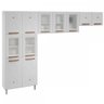 Cozinha De Aço Compacta Mirage New 11 Portas 6 Prateleiras com Vidro Branco - Telasul - 1