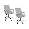 Kit 2 Cadeiras de Escritório Esteirinha Mesh Ergonômica - Branco - 2