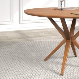 Mesa de Jantar Redonda Madeira Maciça 0,90m 4 Lugares Eva - 4 Mesa de Jantar Redonda Madeira Maciça 0,90m 4 Lugares Eva - 4