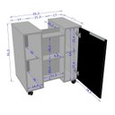 Ver imagem 5 de Gabinete Banheiro Pequin Bechara Armário Móvel com Rodinha e Porta Carrinho Auxiliar