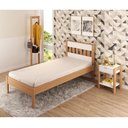 Ver imagem 4 de Cama De Solteiro Para Colchão 88 X 188 Cm Multimóveis Vcr35010 Amêndoa/Branco Amêndoa/Branco