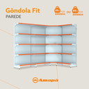 Ver imagem 6 de Gondola Parede 202 Amapa Fit Kit 6 Metros 1 Canto Porta Etiqueta Azul Amapá