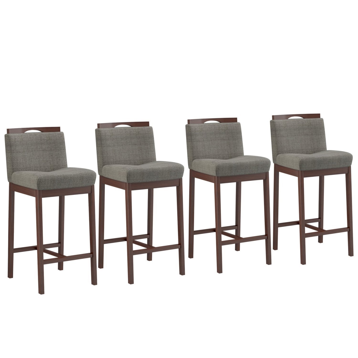 Conjunto 4 Banquetas Madeira Maciça Dani - 1