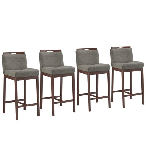 Conjunto 4 Banquetas Madeira Maciça Dani