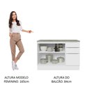 Ver imagem 7 de Balcão de Pia Cozinha 2 Portas e 3 Gavetas (Com Tampo) Branco Stella Madesa