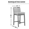 Conjunto 3 Banquetas Madeira Maciça Dani - 2