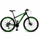 Ver imagem 1 de Bicicleta Aro 29 Cripto 21 Marchas Freios Disco C- Suspensão - Preto-verde - 21" Preto-verde