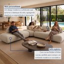 Ver imagem 6 de Sofá de Canto Modulado Orgânico com Almofadas e Base Madeira Maciça 280CMX340CM Madri