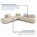 Ver imagem 7 de Sofá de Canto Modulado Orgânico com Almofadas e Base Madeira Maciça 280CMX340CM Madri
