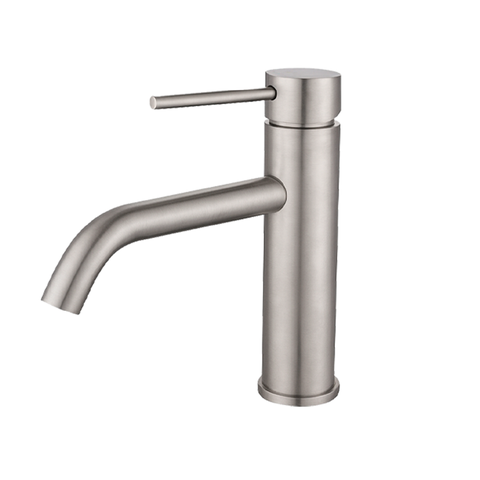 Torneira de Água Fria Bica Baixa para Banheiro - Aço Escovado - Dp8101 Drop Metais
