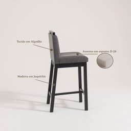 Conjunto 4 Banquetas Madeira Maciça Dani - 5