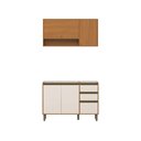 Ver imagem 2 de Cozinha Compacta Venaly 5 Portas 2 Gavetas 2 Prateleiras Cinamomo/Off White - Henn