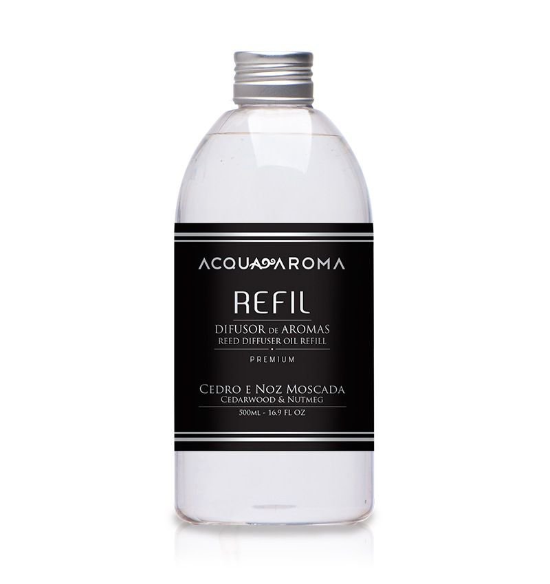 Refíl Difusor Premium Cesro e Noz Moscada Acquaaroma 500ml - 1