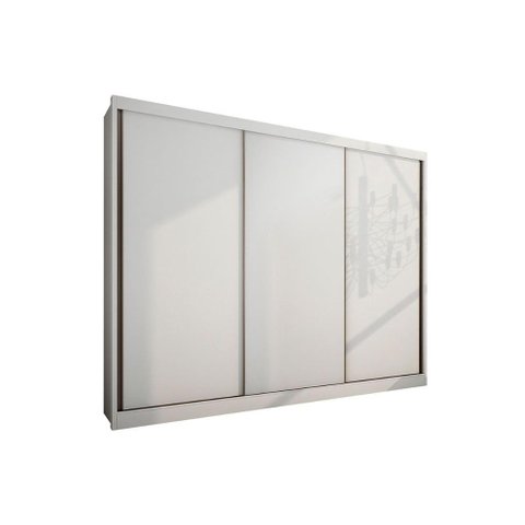 Guarda Roupa Solteiro 3 Portas e 6 Gavetas Diamond/londres Branco - Novo Horizonte