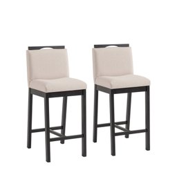 Conjunto 2 Banquetas Estofadas Madeira Maciça Dani - 1