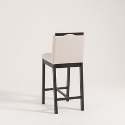Conjunto 2 Banquetas Estofadas Madeira Maciça Dani - 4