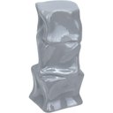 Ver imagem 1 de Vaso Decorativo Enfiete Casa Aparador Amassado Home&co Cerâmica 23x11x11cm Cinza