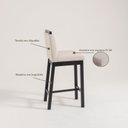 Ver imagem 5 de Conjunto 3 Banquetas Estofadas Madeira Maciça Dani