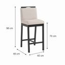 Ver imagem 2 de Conjunto 3 Banquetas Estofadas Madeira Maciça Dani