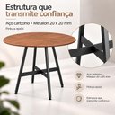 Ver imagem 5 de Mesa de Jantar Viena 90 cm Estrutura em Aço Carbono e Tampo BP 15mm