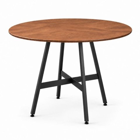 Mesa de Jantar Viena 90 cm Estrutura em Aço Carbono e Tampo BP 15mm