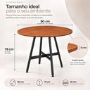 Ver imagem 3 de Mesa de Jantar Viena 90 cm Estrutura em Aço Carbono e Tampo BP 15mm