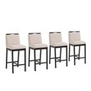 Ver imagem 1 de Conjunto 4 Banquetas Estofadas Madeira Maciça Dani