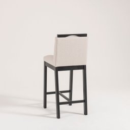 Conjunto 4 Banquetas Estofadas Madeira Maciça Dani - 4