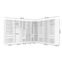 Ver imagem 3 de Quarto Modulado Adapt 16 Portas 9 Gavetas MDP 397cm Branco