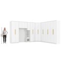 Ver imagem 5 de Quarto Modulado Adapt 16 Portas 9 Gavetas MDP 397cm Branco