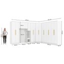 Ver mais imagens de Quarto Modulado Adapt 16 Portas 9 Gavetas MDP 397cm Branco