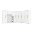 Ver imagem 6 de Quarto Modulado Adapt 16 Portas 9 Gavetas MDP 397cm Branco