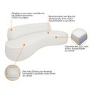 Ver imagem 4 de Sofá Curvo 3 Lugares Amsterdã 200cm Bouclé Branco