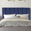 Ver imagem 2 de Cabeceira Estofada Cama Box Solteiro Carla 90cm com Frame Suede:azul Marinho