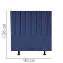 Ver imagem 3 de Cabeceira Estofada Cama Box Solteiro Carla 90cm com Frame Suede:azul Marinho